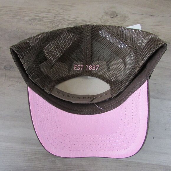 John Deere Snapback Meshback Brown Camo Trucker Cap Hat - Picture 2 of 2